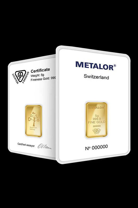 Ingot Gold Bullion Bar 5g (999.9 Fine Gold)