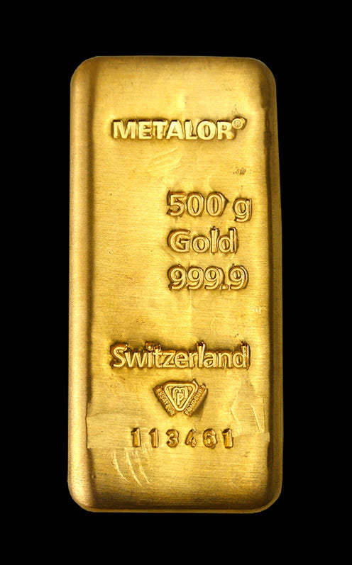 Ingot Gold Bullion Bar 500g (999.9 Fine Gold)