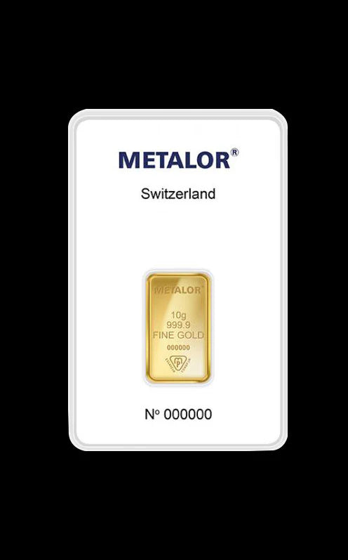 Ingot Gold Bullion Bar 10g (999.9 Fine Gold)
