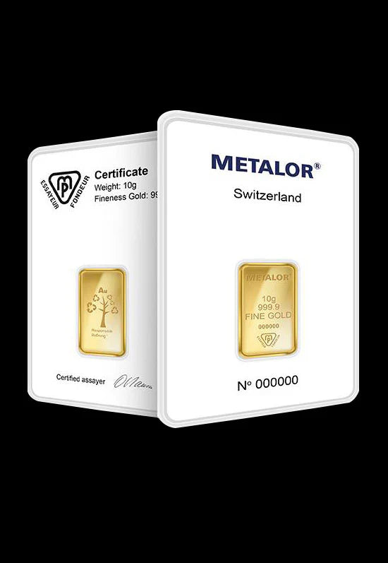 Ingot Gold Bullion Bar 10g (999.9 Fine Gold)