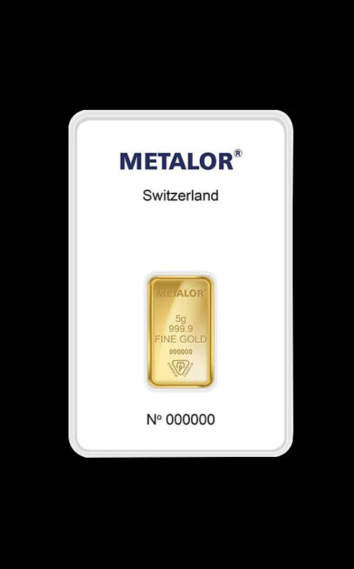 Ingot Gold Bullion Bar 5g (999.9 Fine Gold)