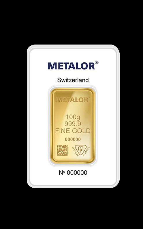 Ingot Gold Bullion Bar 100g (999.9 Fine Gold)